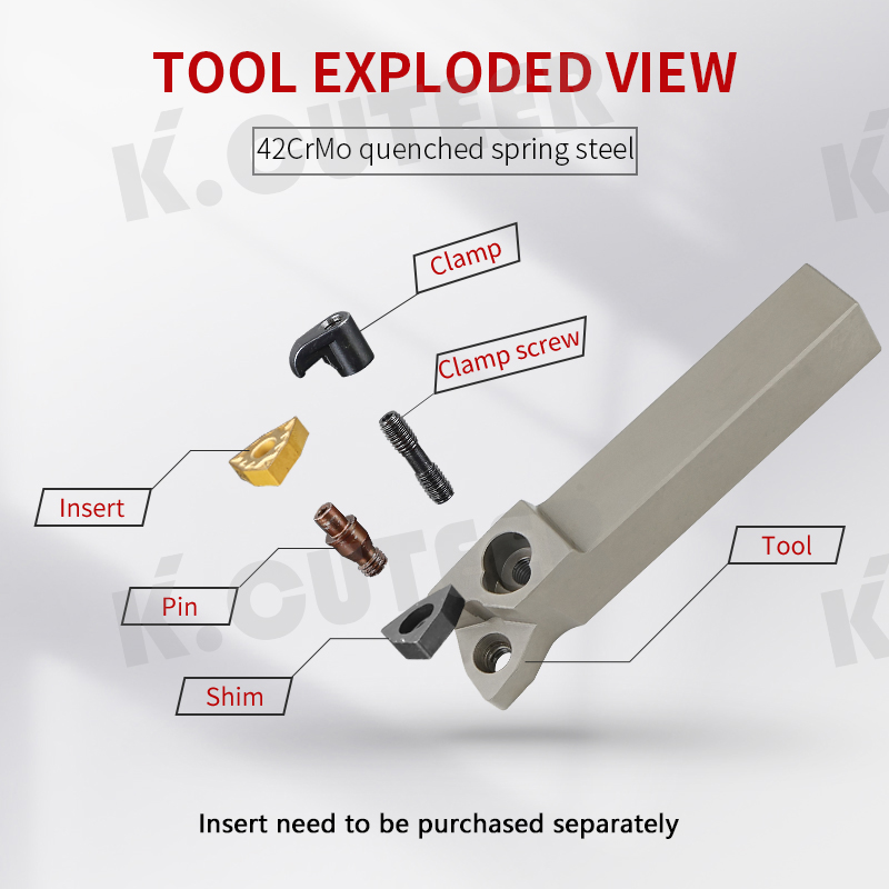  External Turning Toolholder CNC Lathe Cutter For WNMG Carbide Insert Blade