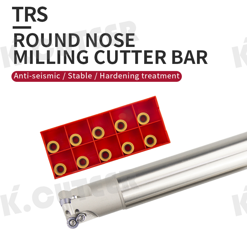 Round Nose Milling Cutter anti-vibration TRS Indexable End Mill 
