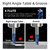 Corner Rounding End Mill Tungsten Carbide Steel Milling Cutter Tool 4 Flutes