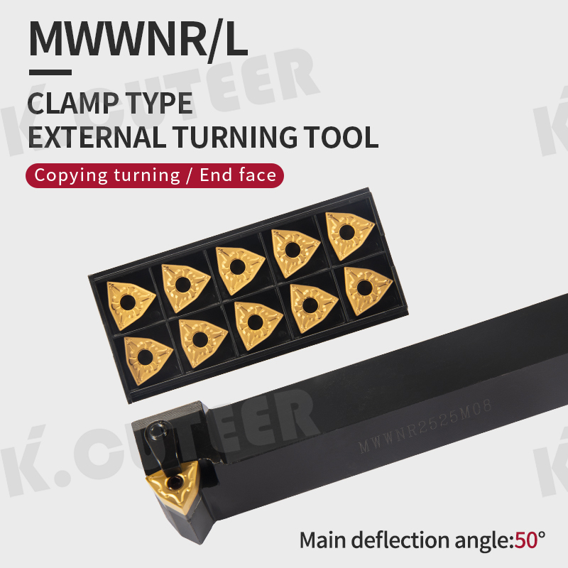 MWWNR2020K08 MWWNR2525M08 MWWNL2525M08 External Turning Tool Holder MWWNR/LLathe Bar CNC Cutting Tools