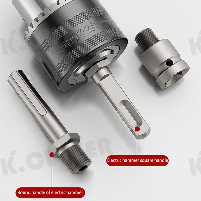Drill Chuck Metal Heavy Duty Thread Quick Change Adapter Self Tighten 