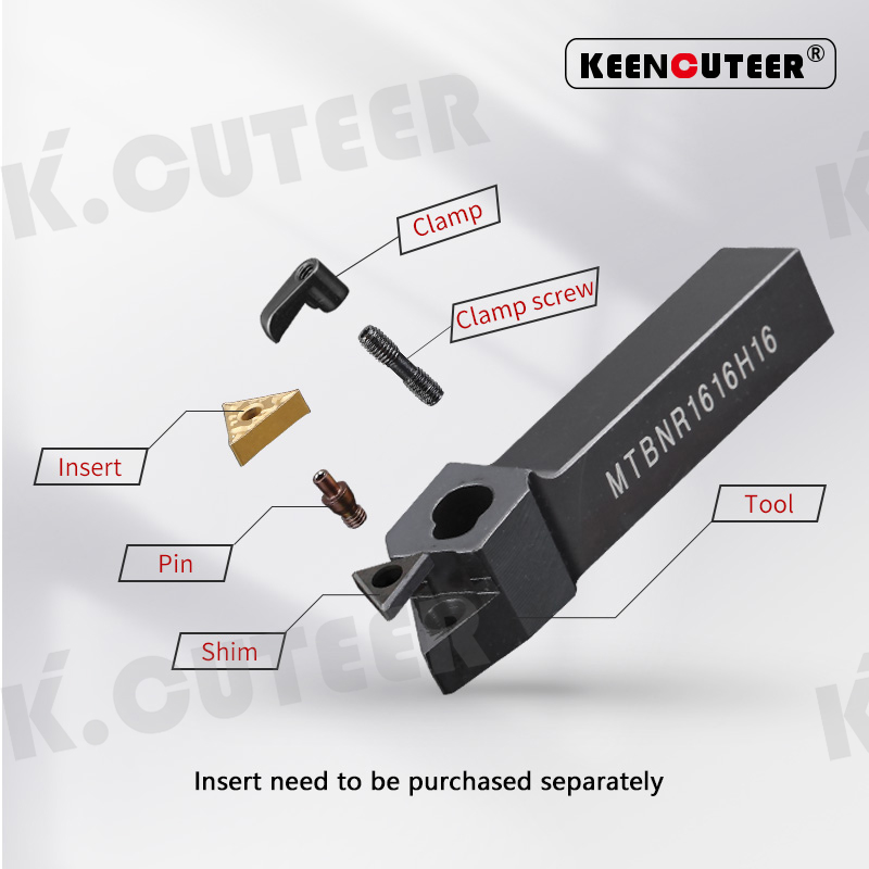  External Turning Tool Holder TNMG Carbide Inserts MTBNR Lathe Cutting Tools 