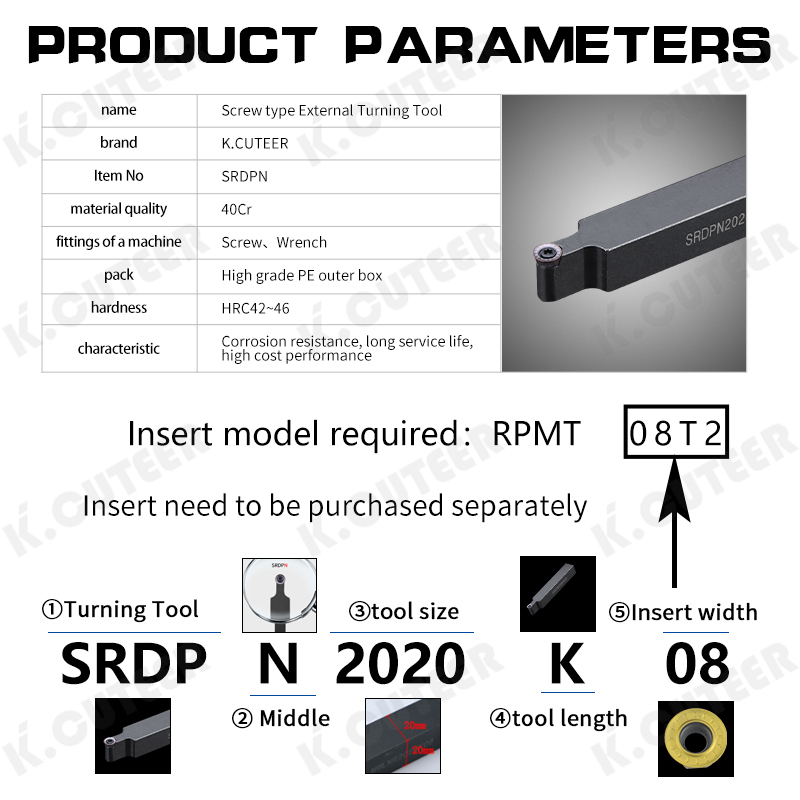 Precision CNC Machining Turning Tools with Rpmt Rpgt Carbide