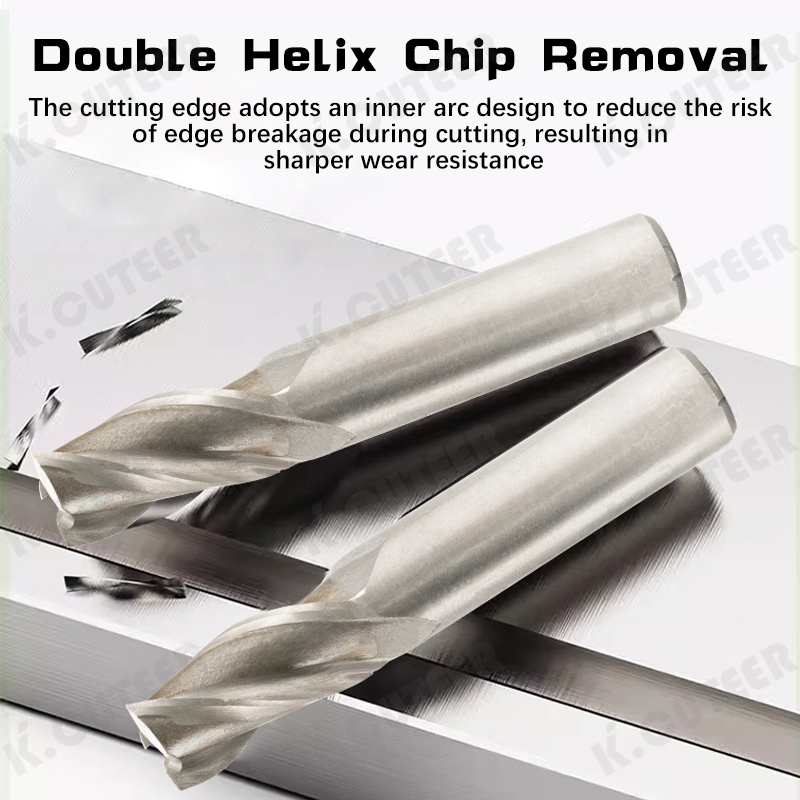 Durable White Steel Alloy Cutter for CNC Milling Machines