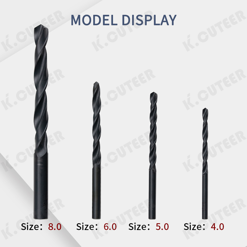 Twist Drill Bit Black Coated Straight Shank Drill Bit Machine Use Or Hand Tools