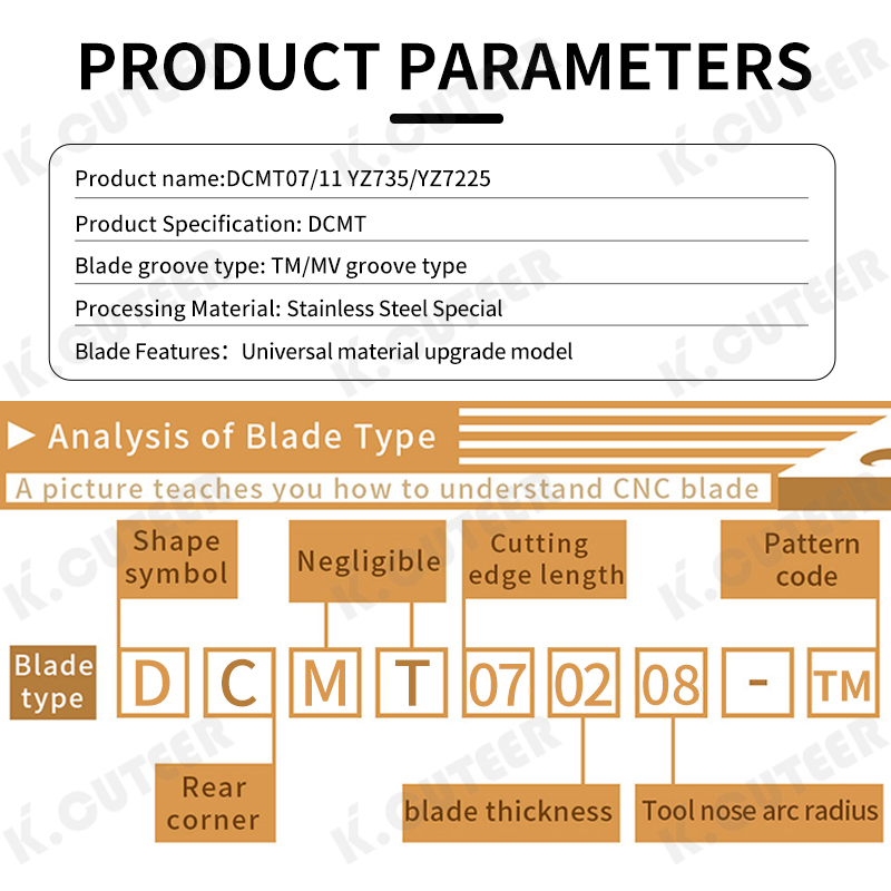 Stainless Steel Blade Dcmt Carbide Insert for Turning Tool Cutter CNC Lathe