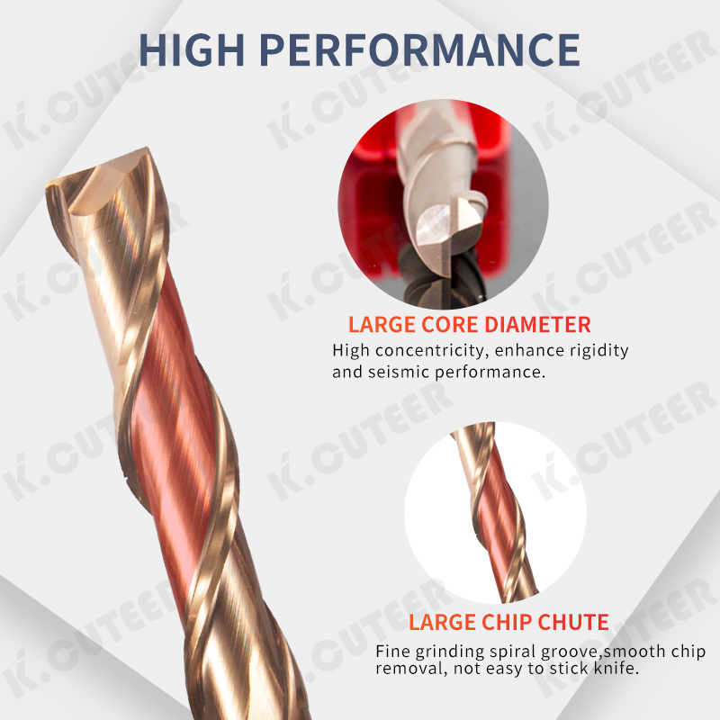 Durable Two-Flute Tungsten Carbide End Mill for Metalworking Applications