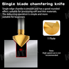 90-Degree Chamfering Cutter with Cobalt-Tipped Titanium Coating, Single-Edged Straight Shank, Triple-Flute Design