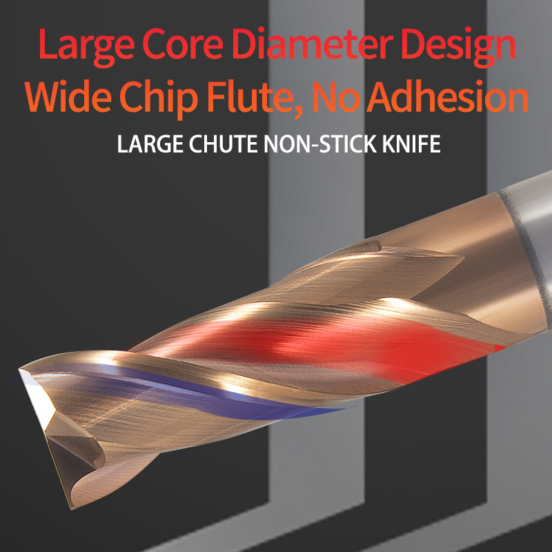 2-Flute Tungsten Steel End Mill 55-Degree Straight Shank CNC Vertical Milling Cutter