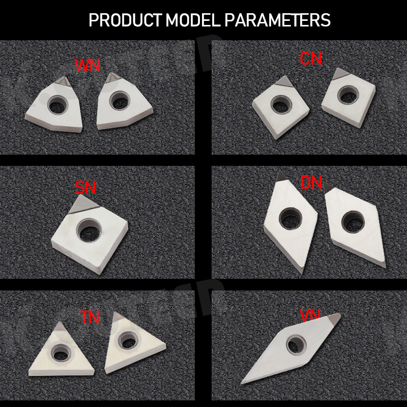 Diamond CBN two-sided insert cutter CNC indexable insert PCD two-sided insert 