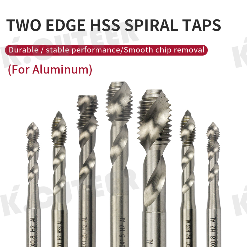 M6*1/M4*0.7/M8*1.25 CNC machining and turning parts aluminum tap