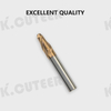 2 Edge Tungsten Steel Ball End Milling Cutter HRC62 Degree Tungsten Steel 