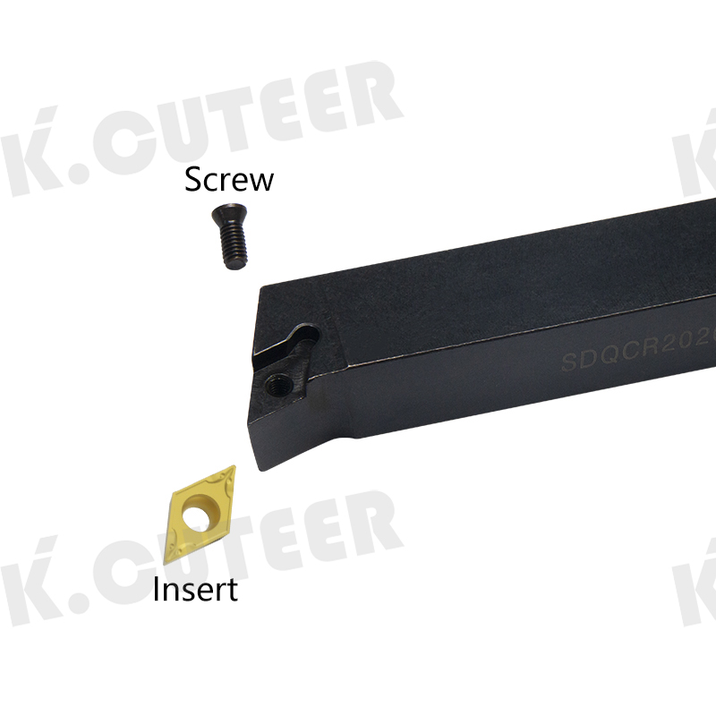 SDQCR1616H11/SDQCR2020K11/SDQCL2525M11 External Turning Tool Holder DCMT/DCGT11 Carbide Inserts 