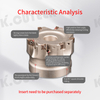 Double-sided high-efficiency open rough square shoulder end mill 4NKT blade milling cutter