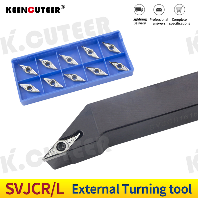SVJCR1212H11 SVJCR1616H11 SVJCL1616H11 External Turning Tool Holder VCGT11 Carbide Inserts 