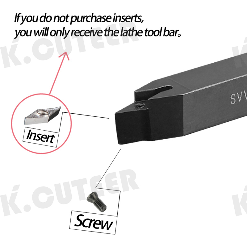 SVVCN1616H16 SVVCN2020K16 SVVCN2525M16 External Turning Tool Holder VCGT Carbide Inserts 