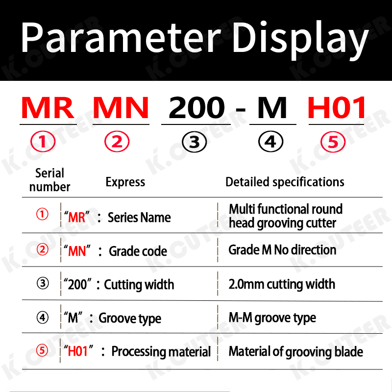 MGGN H01 Hard Alloy Round Head Blade 150-500mm for Aluminum CNC Groove Cutting - Precision Industrial Tool