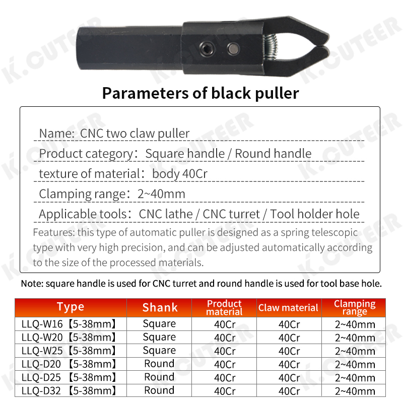 CNC Lathe Round Handle Automatic Material Puller CNC Straight Handle Feeder