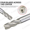 High-Speed Steel 4-Flute Milling Cutter for CNC Machines