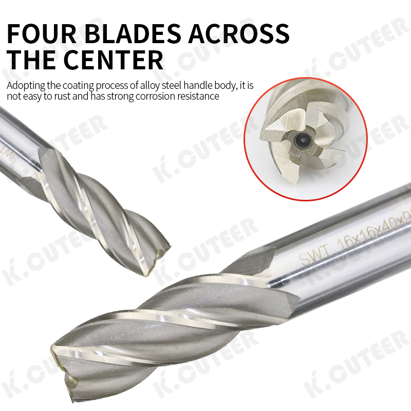 High-Speed Steel 4-Flute Milling Cutter for CNC Machines