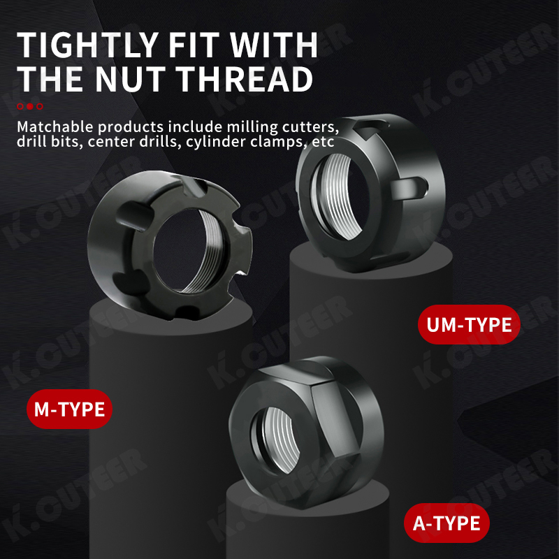 Collet Chuck Holder Collet 100L Extension Straight Shank Er11A Er16A Er20A