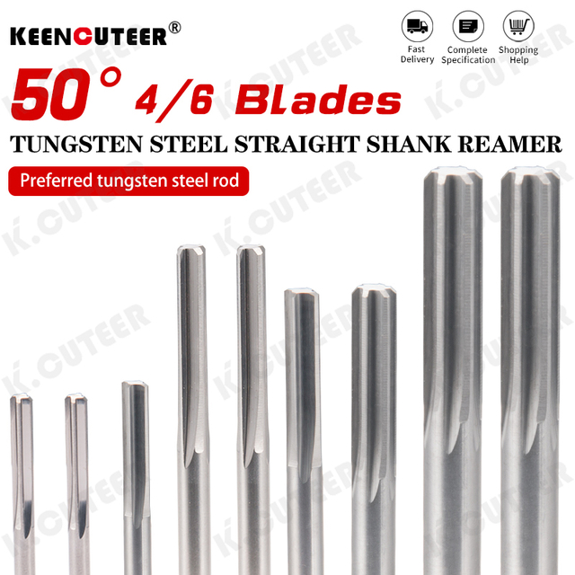 Rigid Straight Shank Machine Reamer Tungsten Steel High Precision