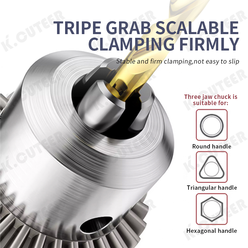 Cordless Electric Drill with Impact Chuck Wrench Conversion