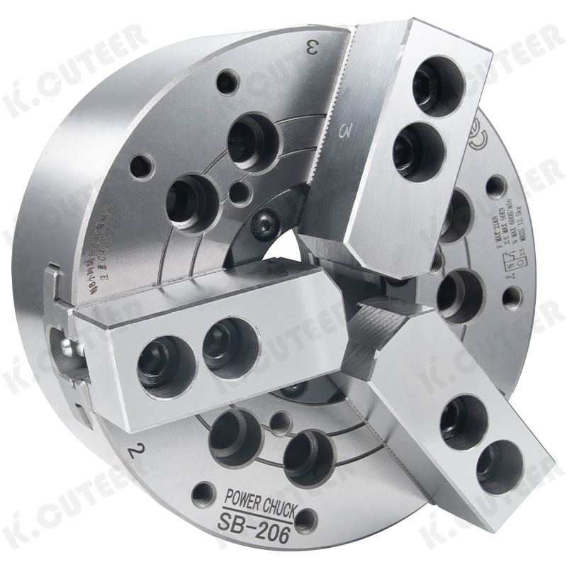 CNC Lathe Three-Jaw Hydraulic Chuck with Oil Pressure Power Clamping