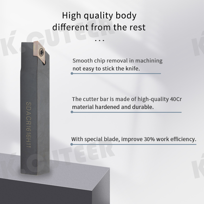 90-Degree Precision Turning CNC Lathe Sdacr CNC External Turning Tool Shank