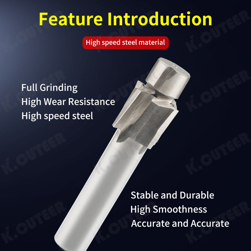M35 Countersink End Mill Straight Shank White Steel Countersink Hole