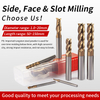 2-Flute Tungsten Steel Milling Cutter 55-Degree Straight Shank CNC End Mill