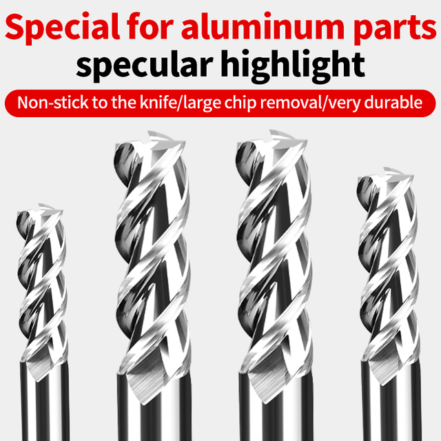 Premium Tungsten Steel 3-Flute Milling Cutter Set for Precision Machining