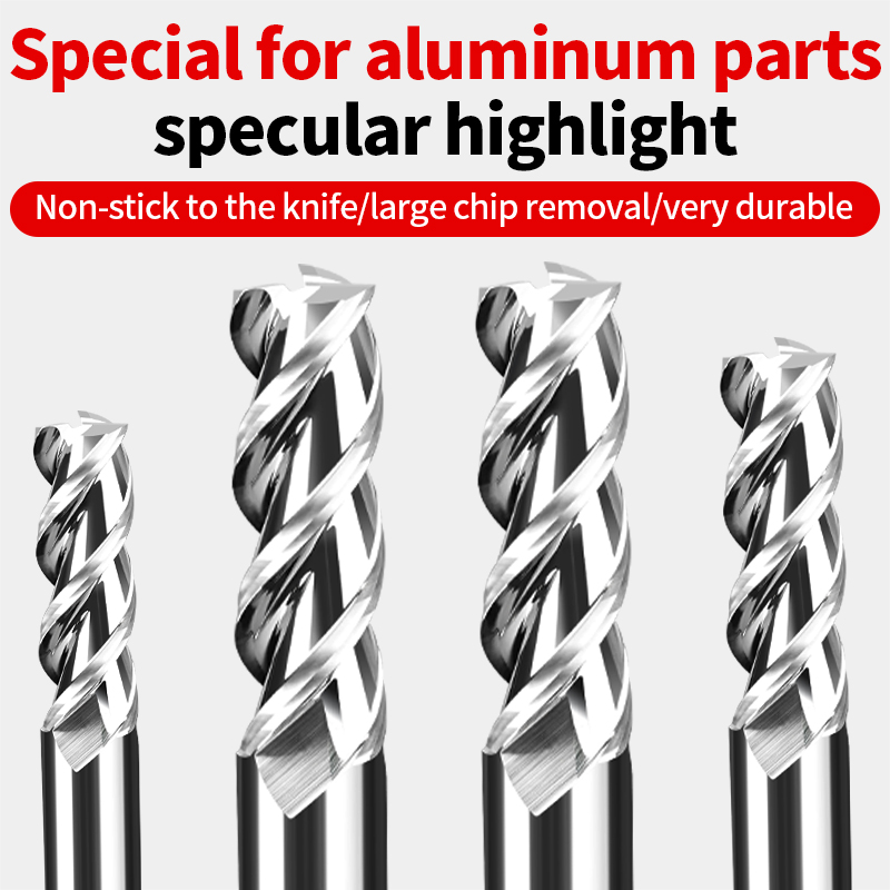 Premium Tungsten Steel 3-Flute Milling Cutter Set for Precision Machining