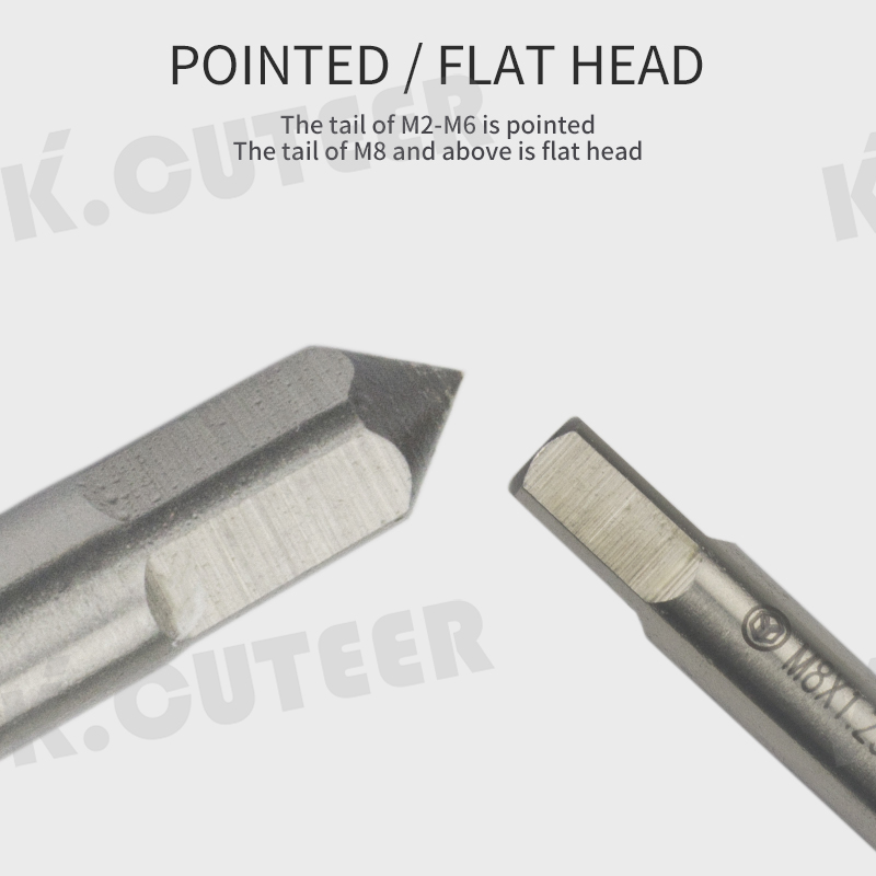 M6*1/M4*0.7/M8*1.25 CNC machining and turning parts aluminum tap