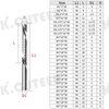 Left Hand Single Flute Spiral Milling Cutter Tungsten Steel Carbide End Mill