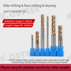 HRC62 4 Flutes End Mill 1mm-20mm Tungsten Steel Straight Shank Milling Cutter 