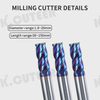 Tungsten Steel End Mill HRC 65 Carbide 4 Flute Flat End Mill 