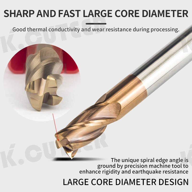  CNC machining machine tool tungsten steel alloy round nose milling cutter