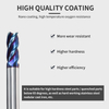 End Mill Tungsten Carbide Steel CNCTool 4 Flutes Cutter R0.1/0.5/1 50-75MM Metal Router