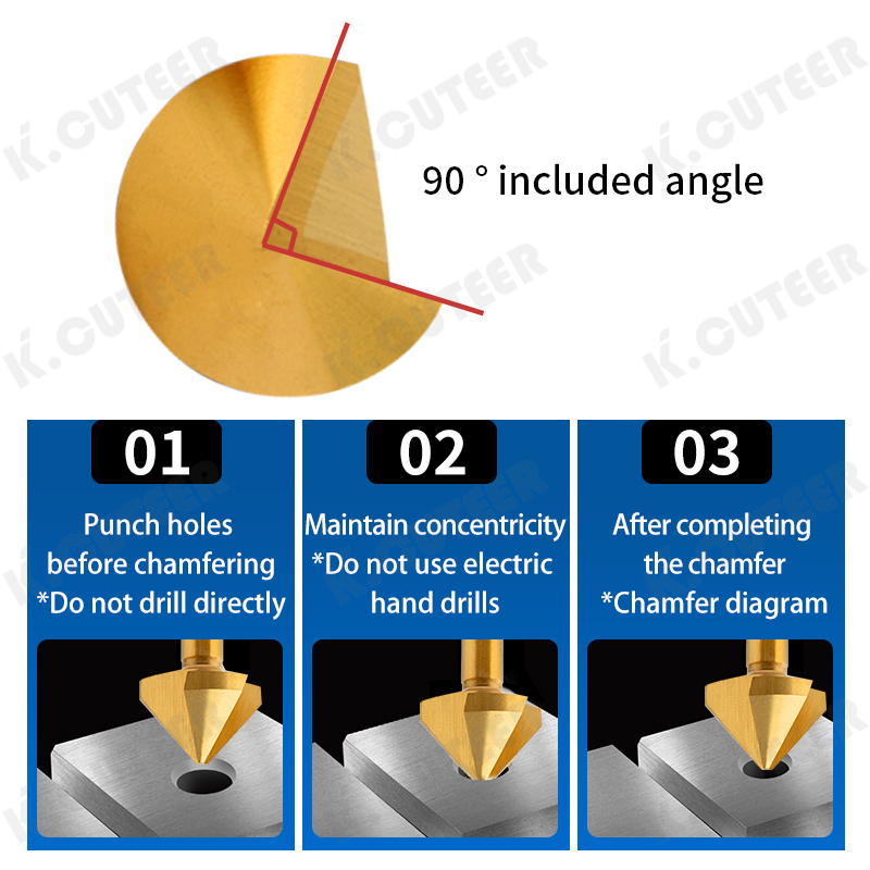 Precision 90 Degree Chamfer Tool for CNC and Metal Fabrication
