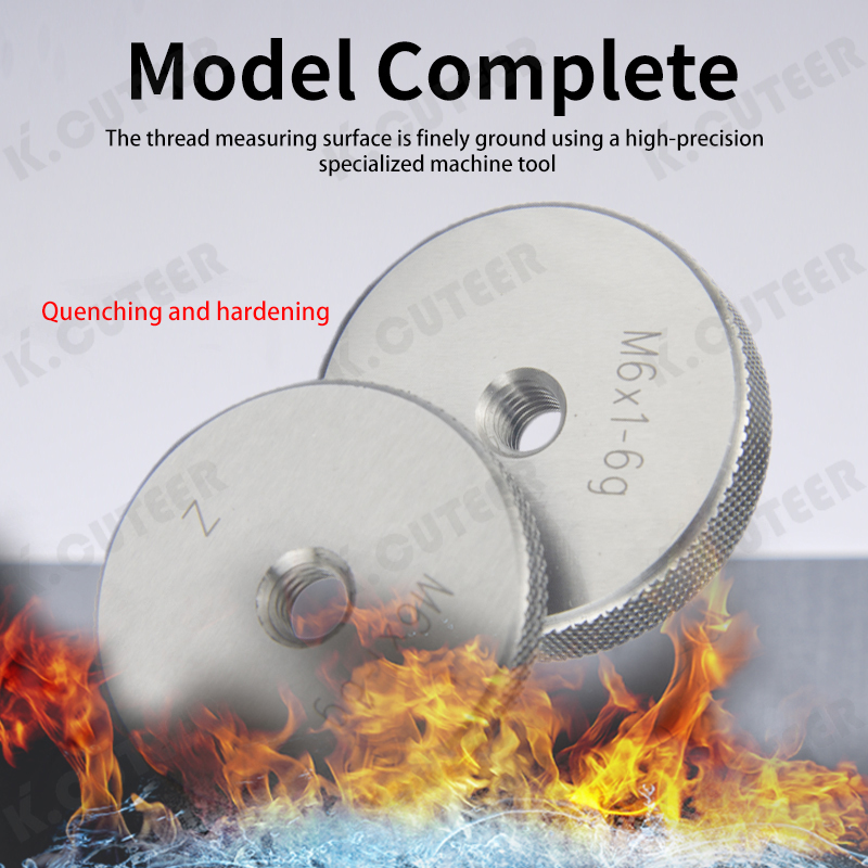 Precision Metric Internal Thread Ring Gauge Set for Machining QC Inspection Tools