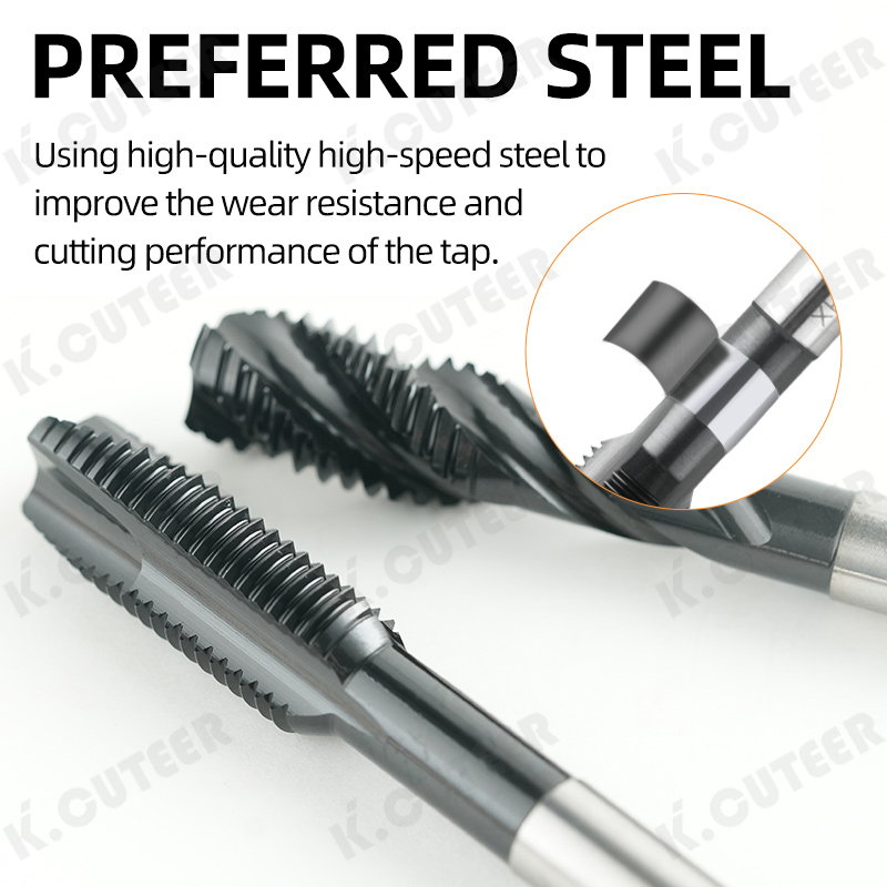 High-Speed Steel Taps with Cobalt for Aluminum and Steel