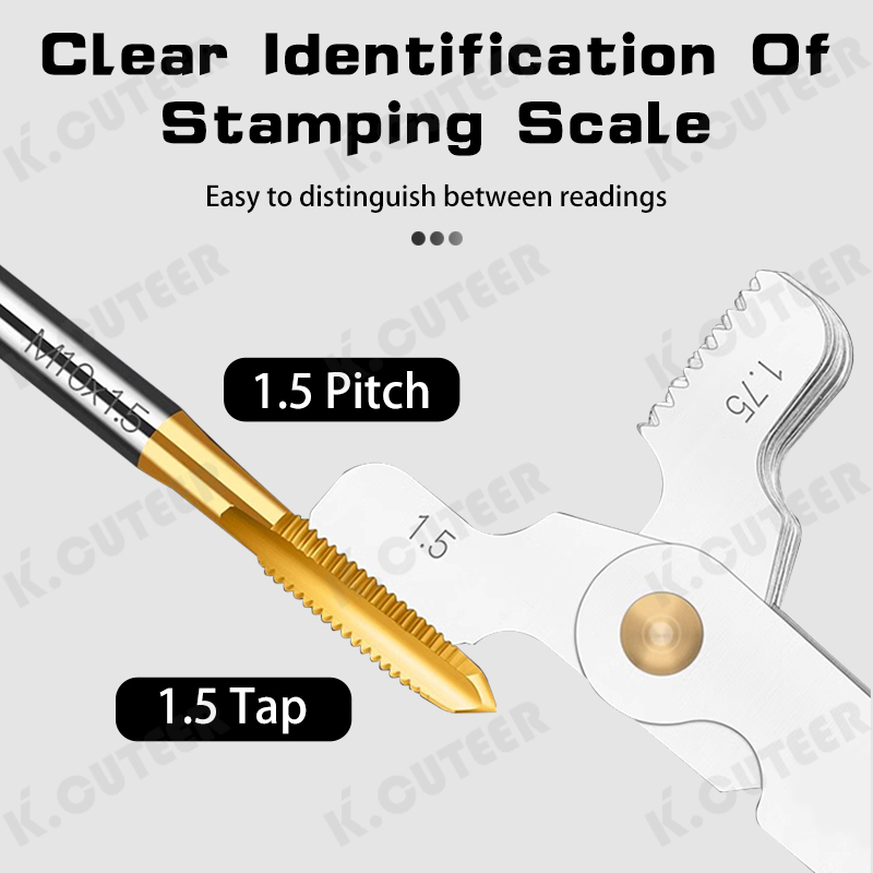 Precision Metric Thread Gauge Set for CNC Pitch Measurement