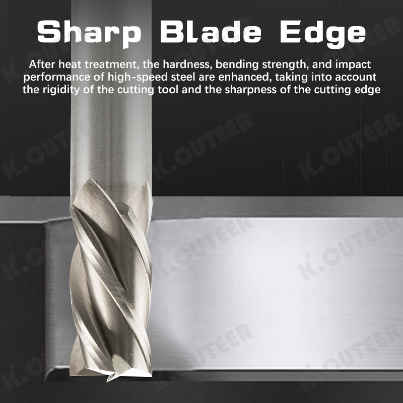 Durable White Steel Alloy Cutter for CNC Milling Machines
