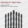 Twist Drill Bit Black Coated Straight Shank Drill Bit Machine Use Or Hand Tools