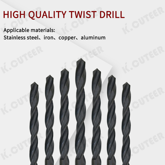 Twist Drill Bit Black Coated Straight Shank Drill Bit Machine Use Or Hand Tools