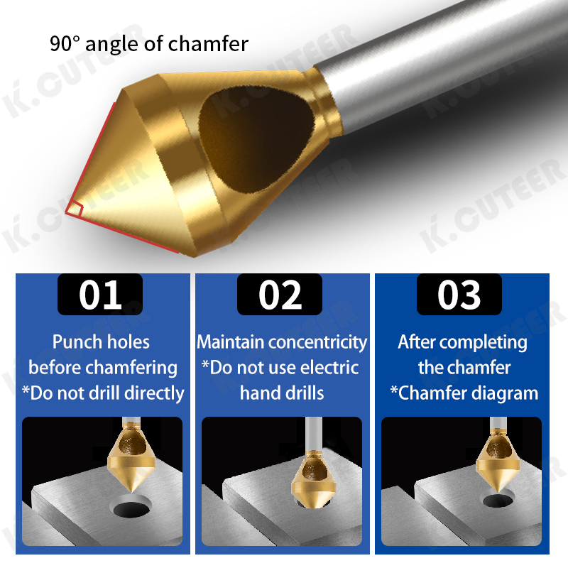 High-Speed Steel Chamfer Cutter with Cobalt Titanium Coating