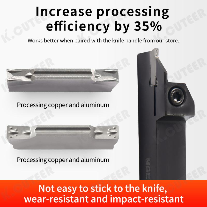 Grooving Insert Lathe Slotted Blade H01 for Aluminium Cutting Turning Tool Blade