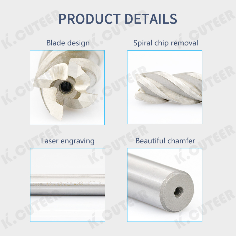 Durable 4 Flute White Steel Milling Cutter for Efficient Cutting