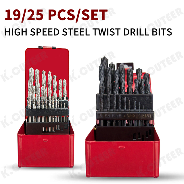 Hcs Twist Drill Bit Set for Aluminum Wood Plastic Metal Hole 1-10mm/1-13mm